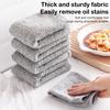 Bamboo Charcoal Fiber Cleaning Cloth Rags Non-Stick Oil Water Absorption Washing Kitchen Towel Household Cleaning Wiping Tools