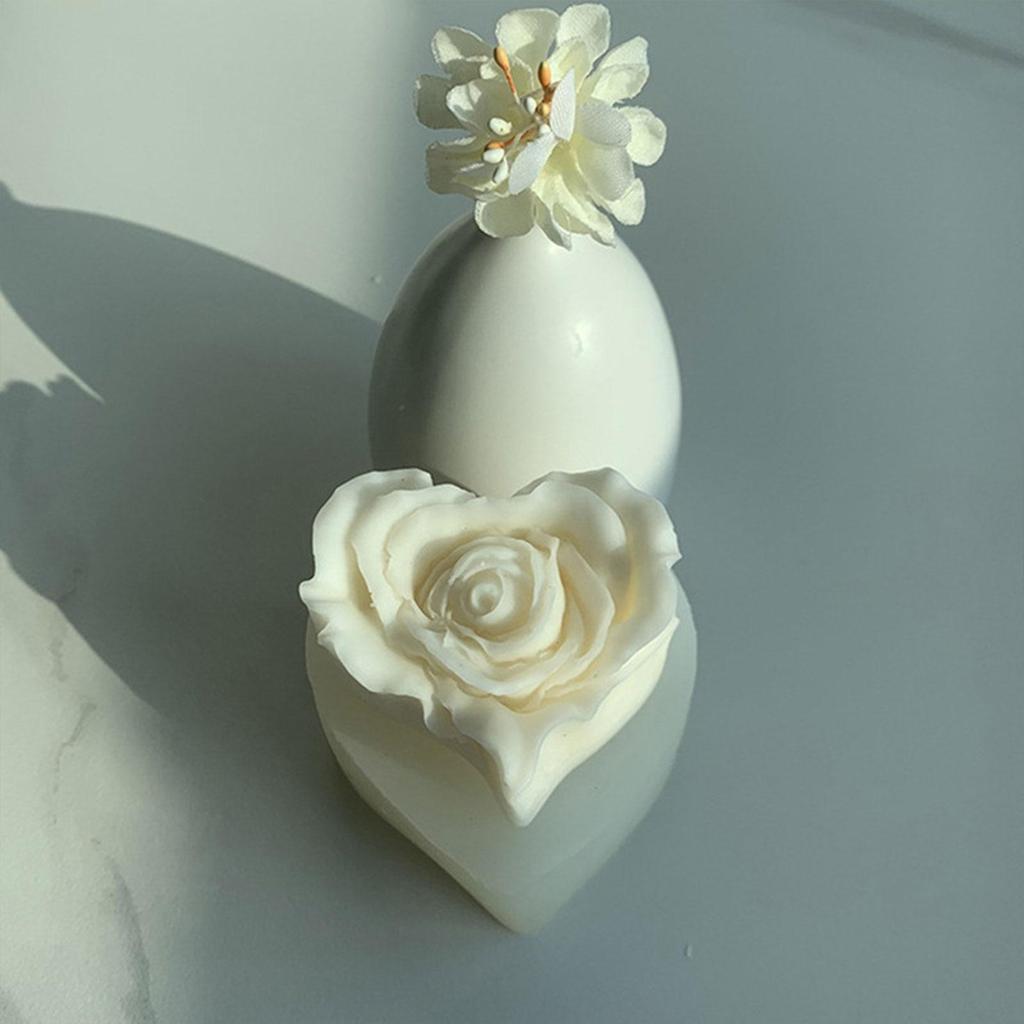 Silicone Molds Non-Stick Heart-Shaped Home Decor Aromatherapy Candle Making Molds For Plaster Wax Fondant Clay Living Room