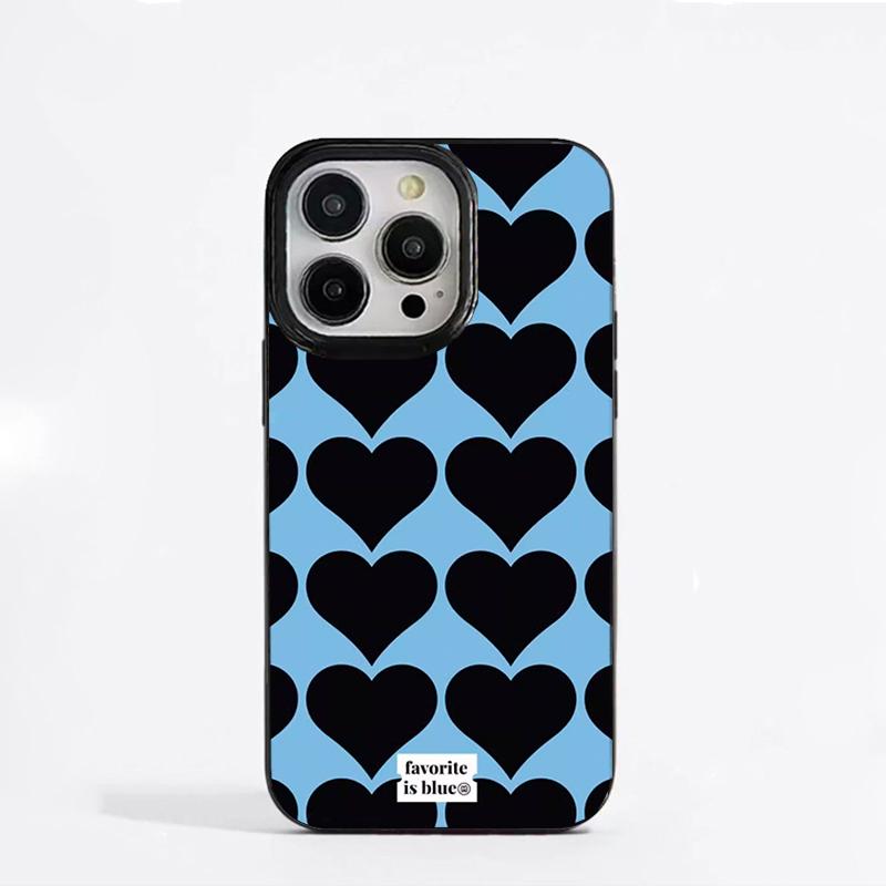 

Korean Ins Blue Stripe Luxury Phone Case For iPhone 16 17 ProMax 15 14 13 12 11 Pro Xs Max 7 8 Plus Niche Y2K Phone Cases Fundas iPhone XS