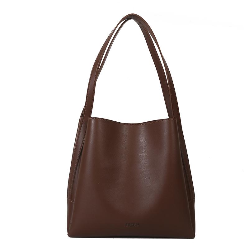 

Retro large-capacity bag women s new fashionable and simple shoulder underarm bag casual versatile commuter bucket bag