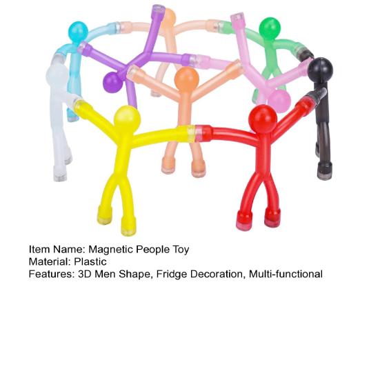 6Pcs Magnetic People Figure Fidget Toy Portable Stress Relief Colorful Magnetic Men