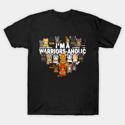 Ich bin ein Warrior-Fan Sommer neu 100% Baumwolle Kurzarm O-Ausschnitt T-Shirt Lässiges Herren-Oberteil Neuheit Liebe Katze Krieger Geschenk T-Shirt