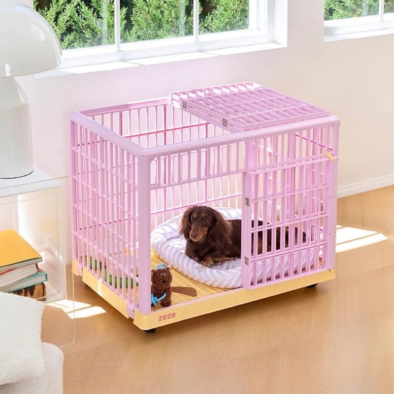 Indoor Dog Crate for Medium Small Dogs Pet Playpen with Escape-Proof Lock Portable Puppy Cage Home Training Kennel Carrier