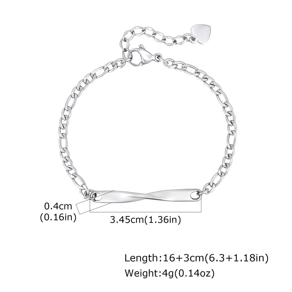 Simple And Fashionable Women'S Stainless Steel Grinding Mobius Bracelet Versatile, Jewelry Br-2557
