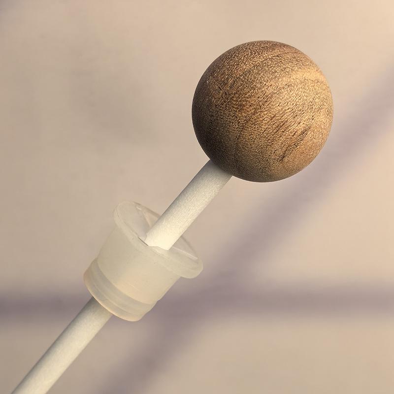 Sapelli Wood Beads & Fiber Stick Aromatherapy Accessories - 28 & 22 Tooth Essential Oil Bottle Stoppers