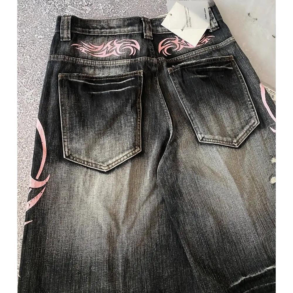 RogueWave Streetwear Y2K Popular Denim Shorts Tassels Design Vintage Shorts Man Hip Hop Fashion Harajuku Punk High Waist Wide Leg Pants