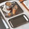 1Pcs Square Rectangular Stainless Steel Serving Tray Cafe Cake Dessert Plate Storage Trays Home Kitchen Storage Table Dish