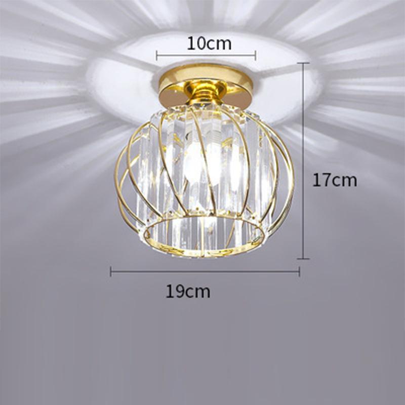 Crystal Ceiling Light Corridor Ceiling Lamp Luxury Balcony Aisle Foyer Kitchen Ceiling Pendant Light Hanging Chandelier Crystal