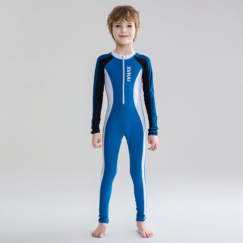 

Boys Quick-Dry Long-Sleeve Sun Protection Snorkeling Surfing Swimsuit Size 12
