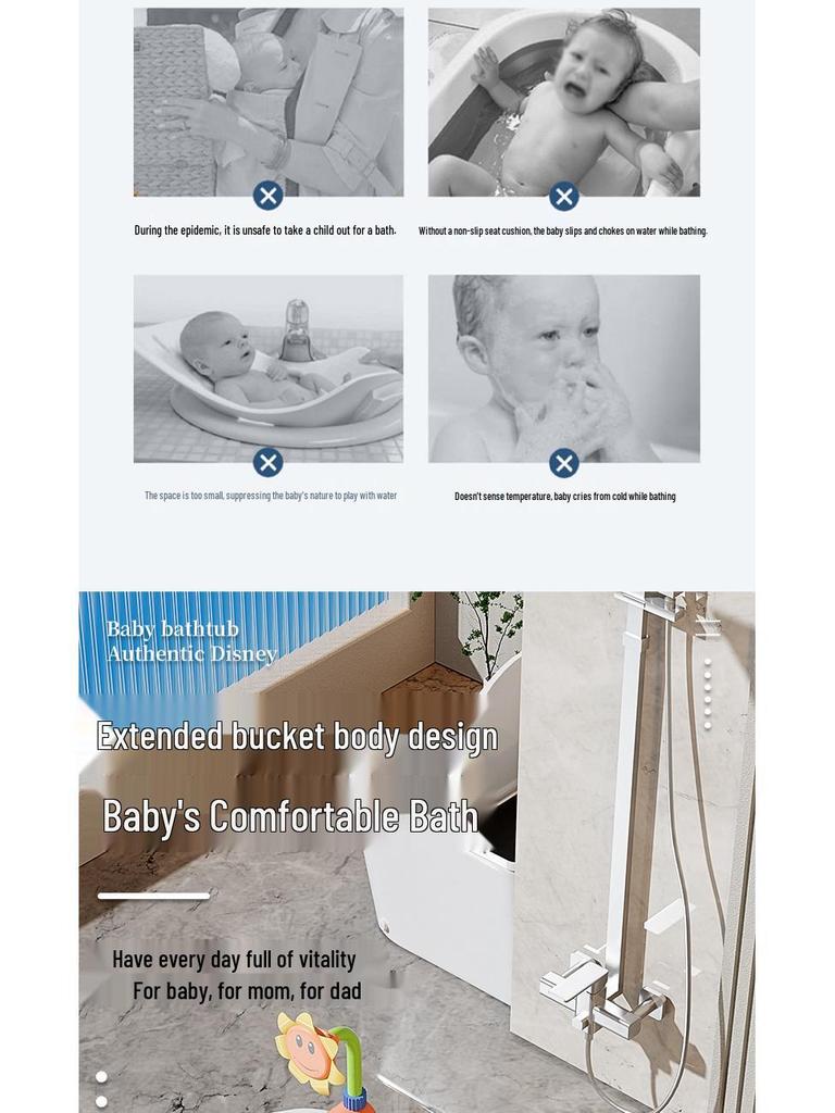 Foldable Large Children's Soaking Tub: Portable Baby Bath and Swimming Tub