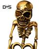 1 Pair Women Halloween Earrings Skeleton Shape Punk Exaggerated Polished Alloy Skull Jewelry Club Party Ear Jewelry