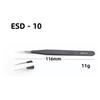 Black Anti-static Stainless Steel Bent Tip Tweezers Set for Nail Art, Journaling, and Household Use