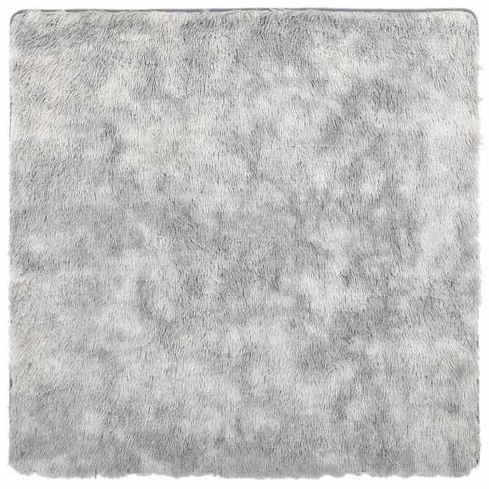 VidaXL Tapis Shaggy à poils longs gris clair 240x240 cm polyester, tapis, tapis de chambre, tapis moderne, tapis de salon, 4102890