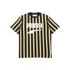 Camiseta de Manga Corta con Logo a Rayas Hombre Tops Negro 599911-01