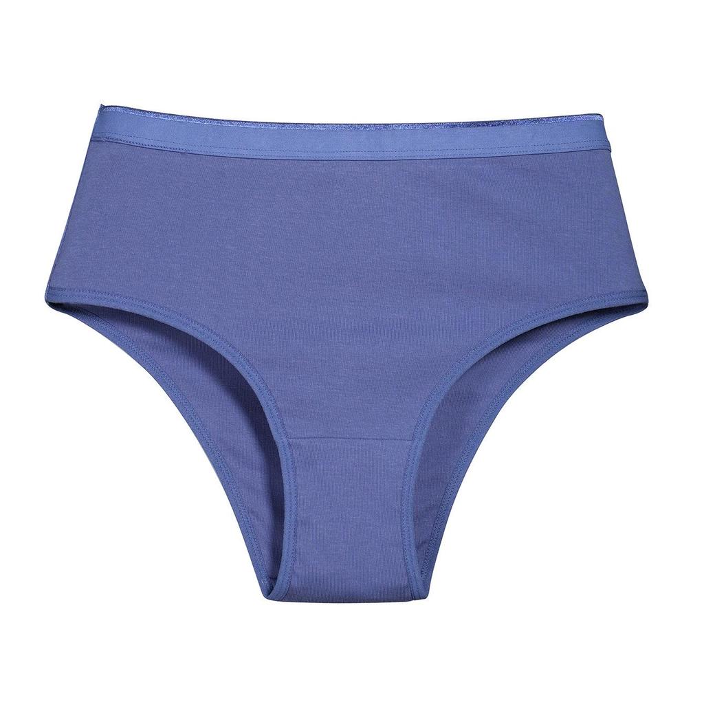 Damen-Panties in Übergröße mit hohem Bund aus reiner Baumwolle - Atmungsaktiv, Europäischer & Amerikanischer Stil, Halbe Hüftabdeckung, Bauchkontrolle.