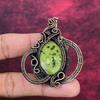 Serpentine Gemstone Pendant Copper Wire Wrapped Decent Jewelry Gifts For Mother