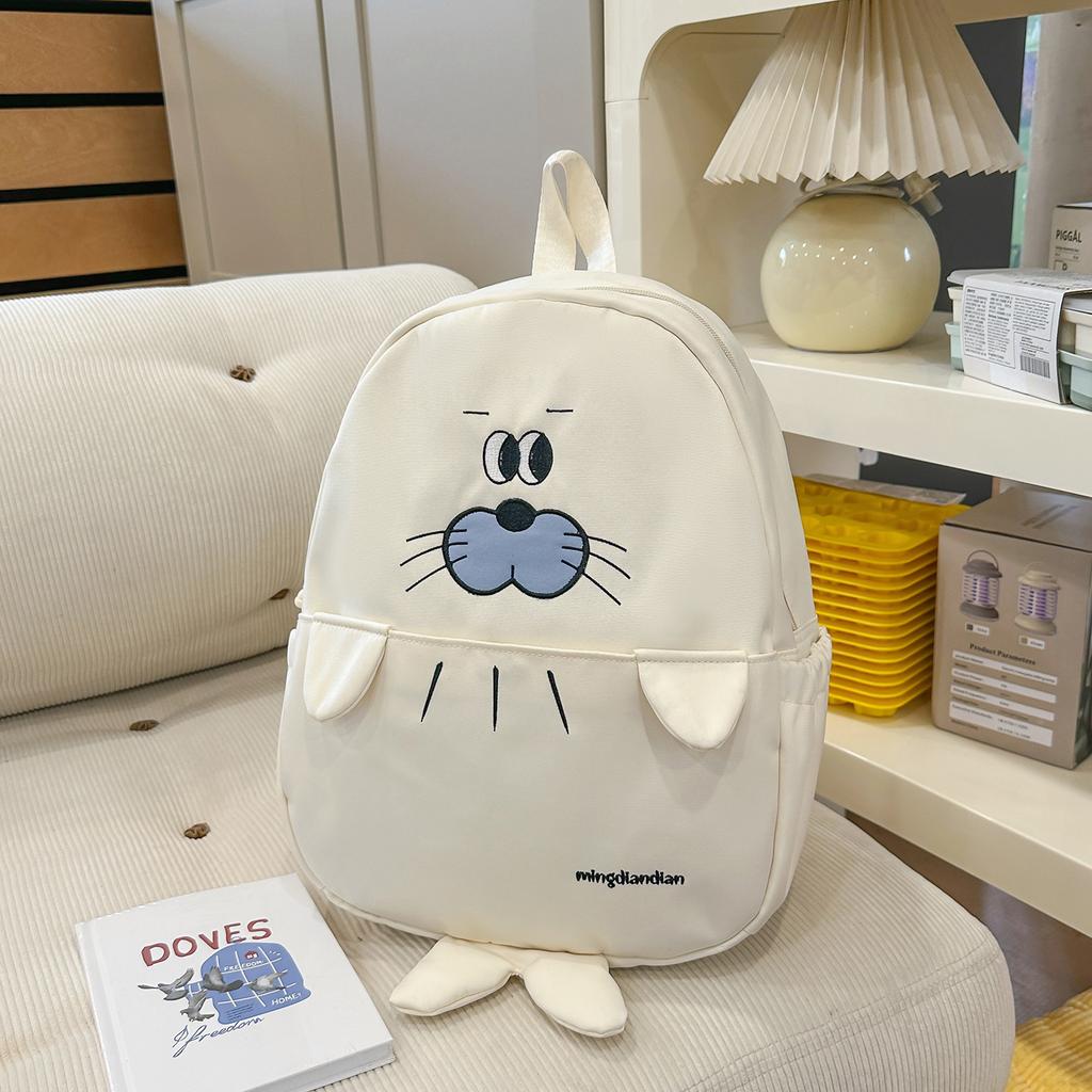 Schoolbag Cute Penguin Backpack Female Cartoon Versatile Student Commuter School Bag Niche Light Leisure Travel Soft Girl Backpack