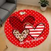 1pc Valentine's Day Heart Round Chair Mat Office Area Rug - Non-Slip, Floor Mat for Office, Bedroom, Ideal Home Decor Gift C0112124