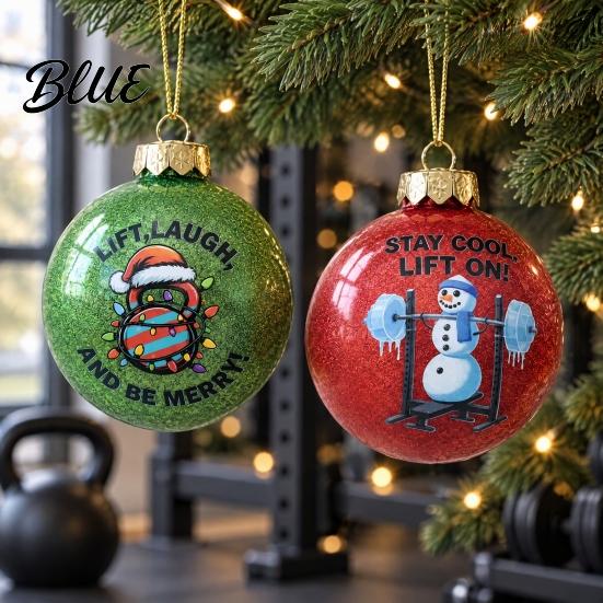 Ornament Gift Set for Christmas 12 Pcs Balls Ornaments Gym/Ballet Girl Hanging Decoration 3.15" Box of Ornaments Shatterproog Plastic Ball Xmas Tree