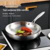 Fünfschichtige Edelstahl-Pfanne | 304 Beschichtungsfreie Flachboden-Universal-Steakpfanne