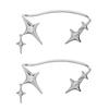 Fashion Star Clip Ear Cuff Earrings For Women Zircon No Piercing Trendy Ear Clip Gothic Irregular Earcuff Earring Jewelry