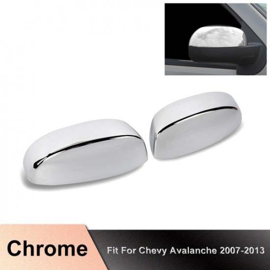 CHROME Rearview Mirror COVER SHELL Side For Chevy Silverado GMC Sierra 2007-2013