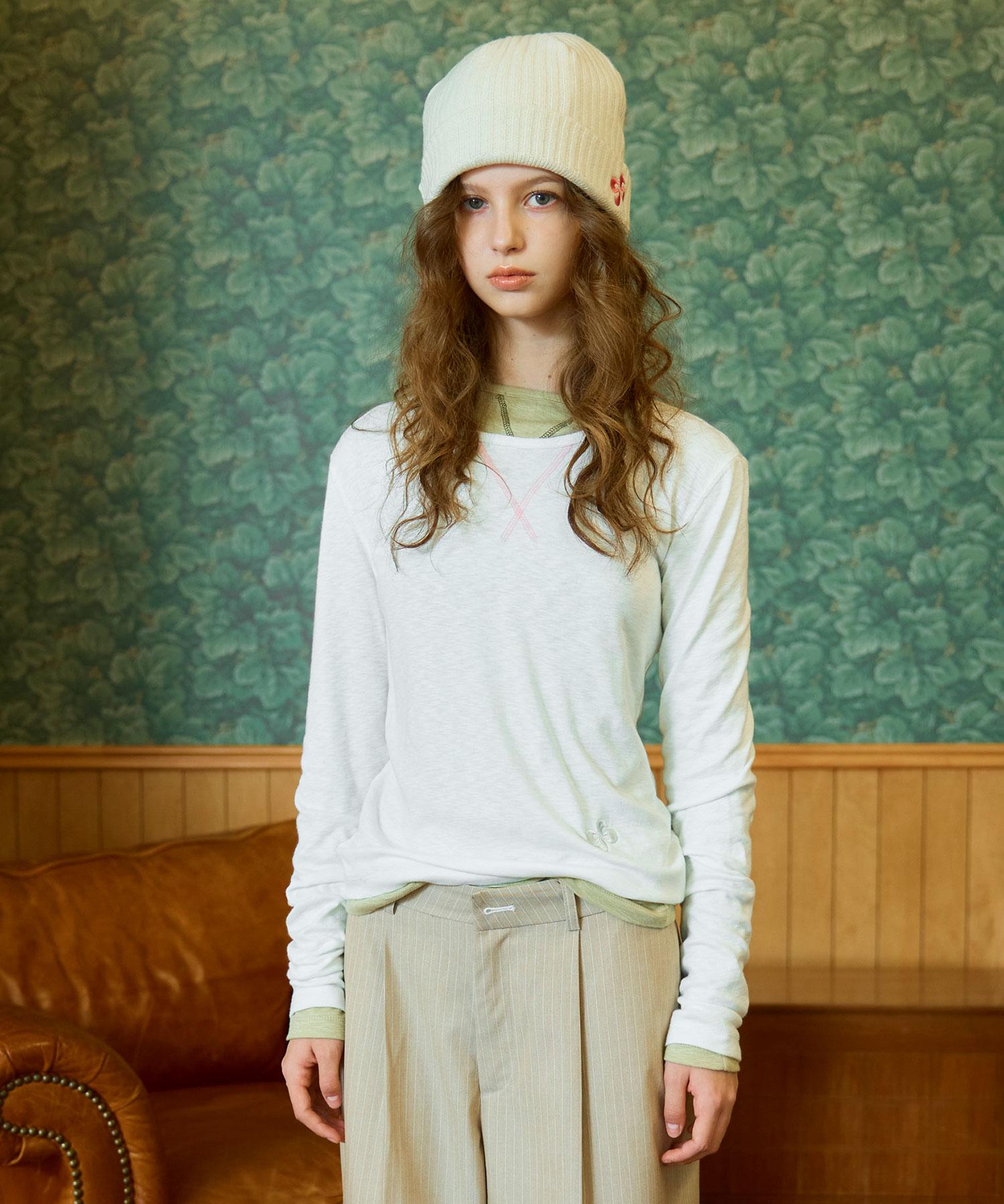 Heretic Solid Long Sleeve T-Shirt / Ivory Free