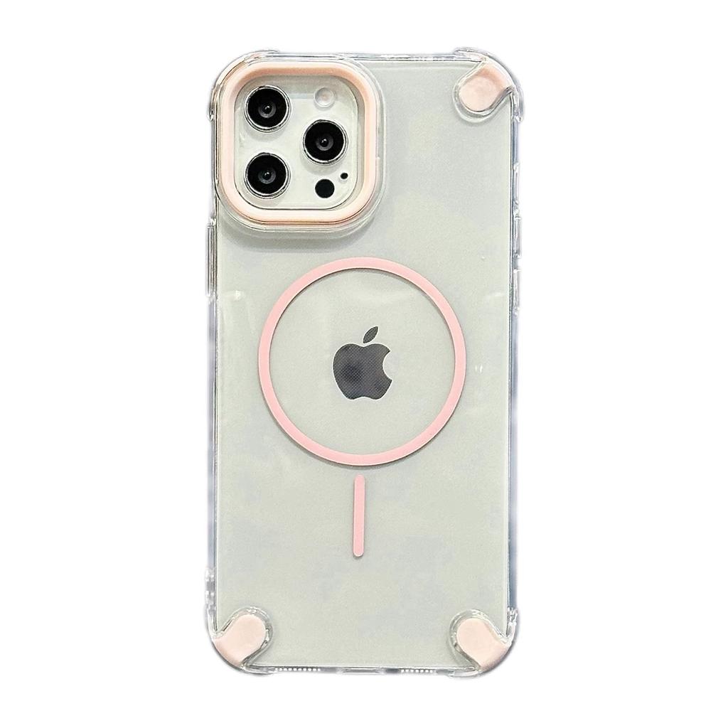 High-End Sense Einfach Transparent Magnetische Saugkraft Vier Ecken Fallschutz Weich für iPhone 16 Pro Max 15 Plus 14 Promax 13 12 11 Hülle