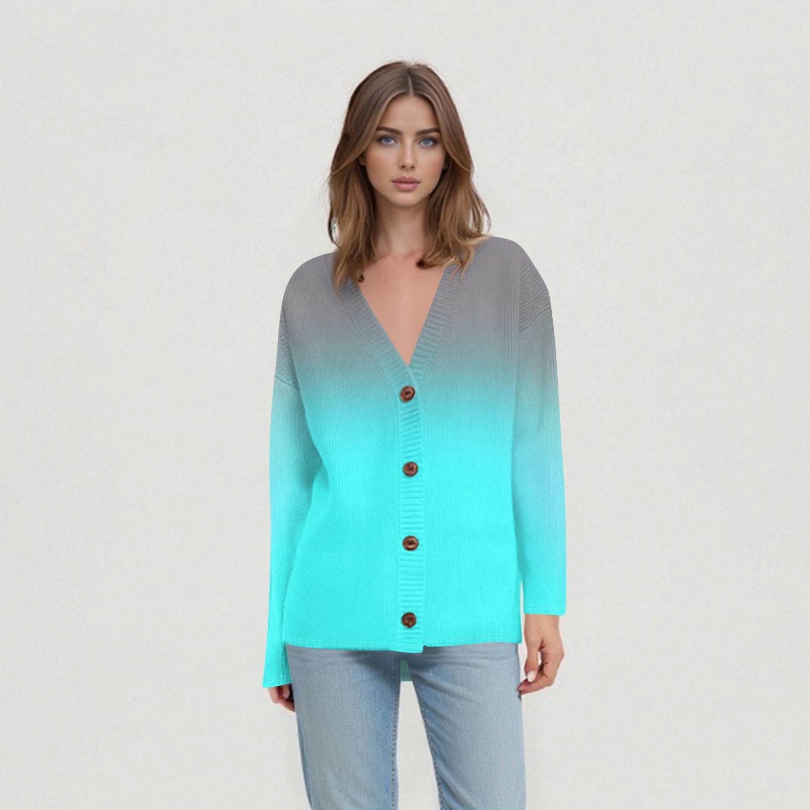 

Женские повседневные топы на каждый день Вязаный кардиган-жакет L