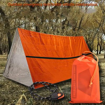 Tienda para dormir de emergencia, tienda de supervivencia ligera al aire libre impermeable con cubierta