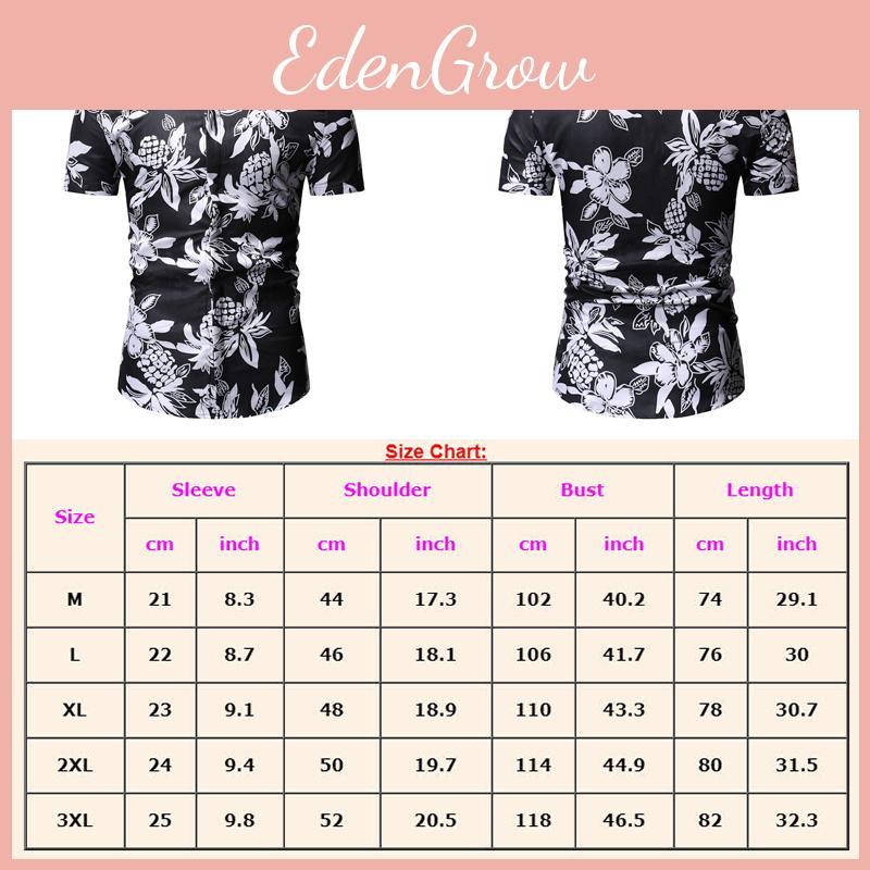 Luxurious Men's Hawaii Floral Casual Shirt With Short Sleeves And Slim Fit Design