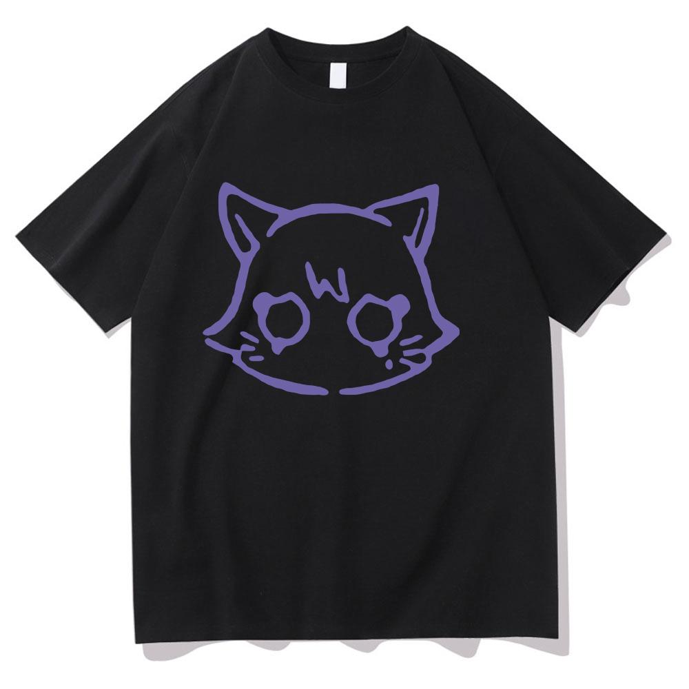 Genshin Impact Scaramouche Cat T Shirt Cute Fashion Men Aesthetic Graphic Wanderer Tshirt Unisex High Quality Cotton Tees Korea