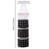 Plaid Cotton Linen Hanging Storage Bag 3 Pocket Door Organizer Wall Mount Pouch for Bedroom Bathroom Storage Holder