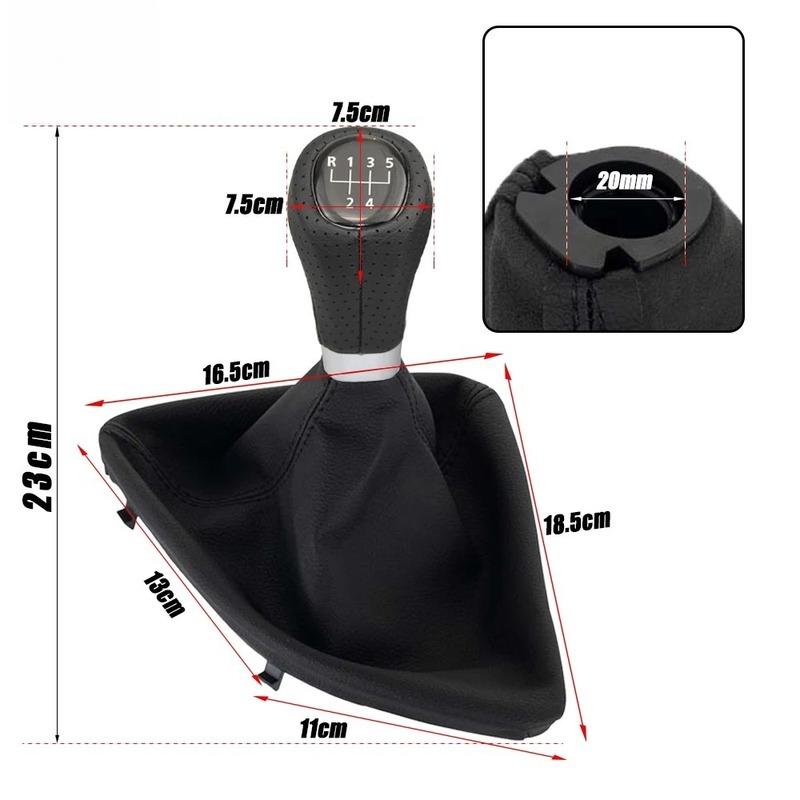 5/6 Speed Manual Transmission Leather Gaiter Boot Cover Car Gear Shift Knob For BMW 1 Series E81 E82 E87 E88 2003-2013 Interior