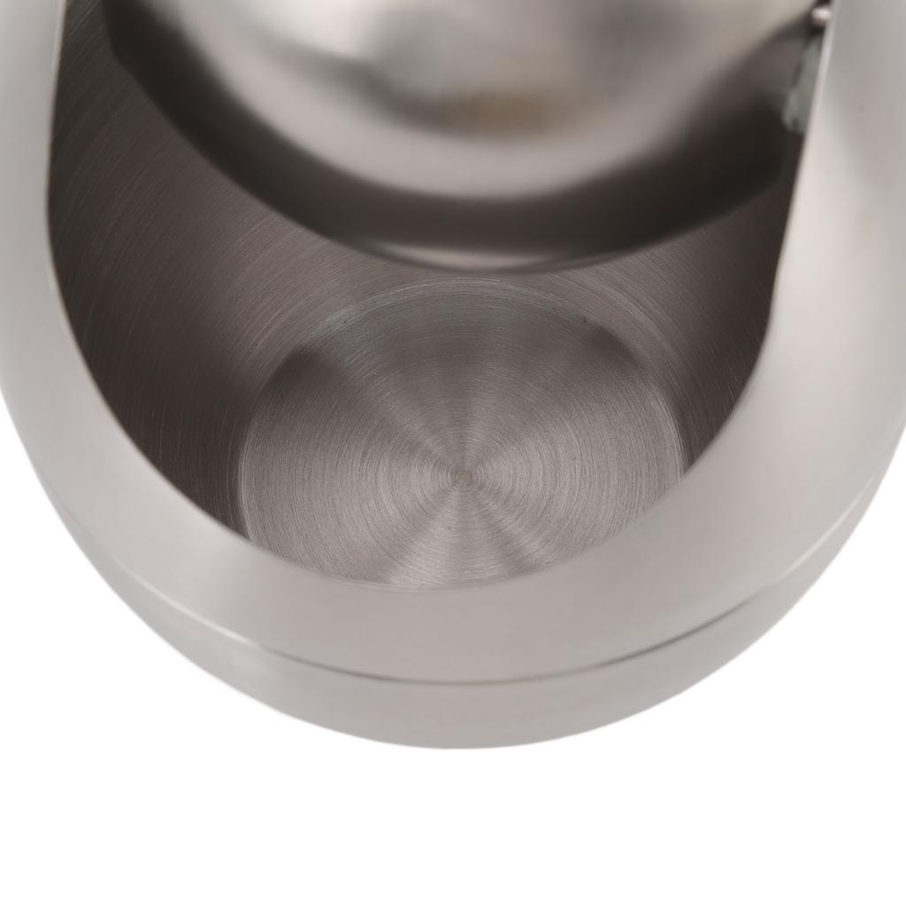 Stationary Trash Can, Egg-Shaped Stainless Steel Space-Saving Countertop Trash Can for Kitchen for Bedroom