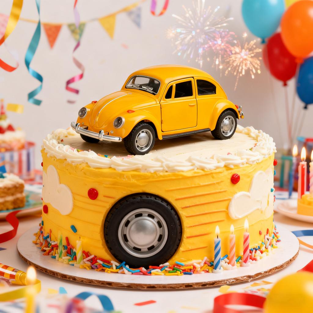 1pc 1:32 Vintage Beetle Alloy Car Model Yellow/Pink Door Opening Boy Gift Idea Children Toy Auto Desktop Holiday Decoration Christmas gifts