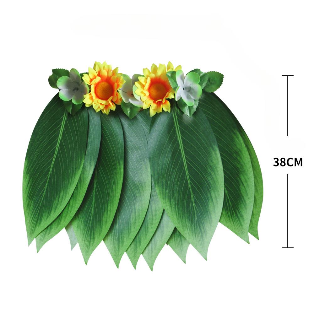 Simulated Leaf Skirt Beach Performance Accessories Festival Party Decoration Skirt Hawaii Children Adult Simulated Grass Skirt