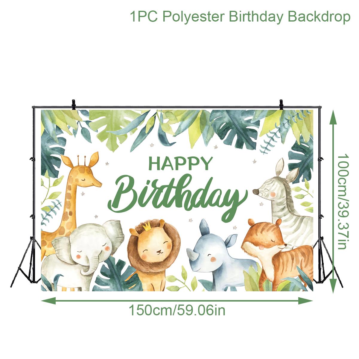 

Джунгли Сафари Животные Вечеринка Задний Фон Декорация Счастливый Дикий Первый День Рождения Вечеринка Украшение Детский Душ Фотофон