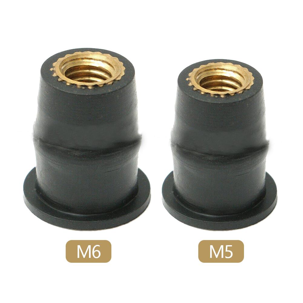 10/20 Stück M5 M6 5/6mm Metrische Gummi-Spreizmuttern Windschutzscheibe Verkleidung für Honda für Suzuki Auto Motorrad Offroad