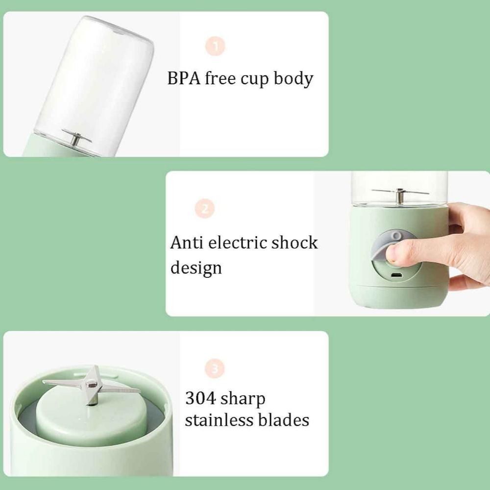 500ML Capacity Mini Juice Mixer 6 Blades Juice Maker Household Use Fruit Extractor  Office