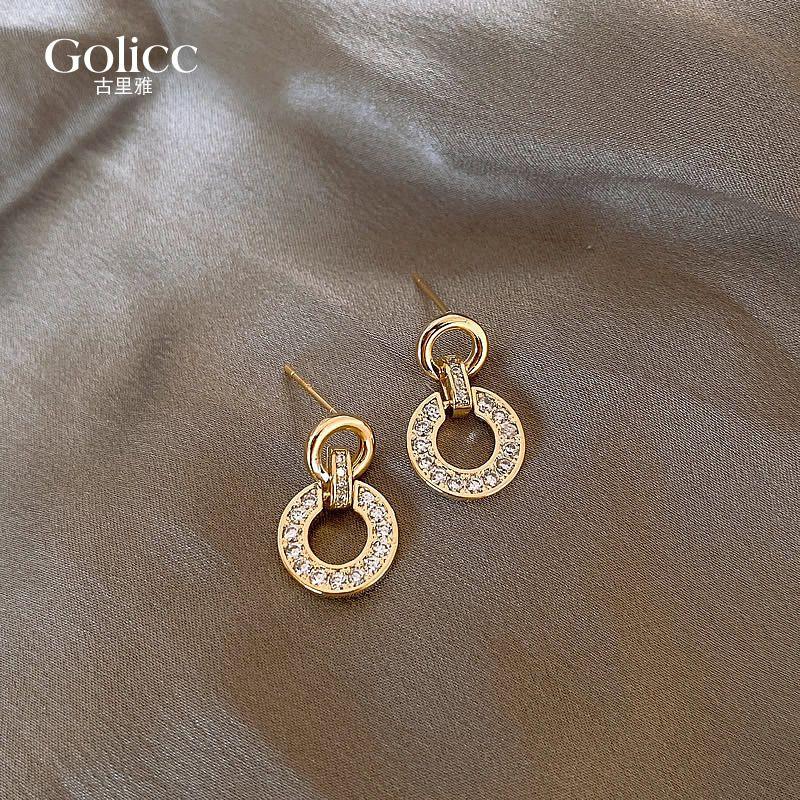 Niche Design Earrings Unique Female Zircon