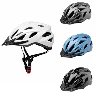 Adult Bike Helmet, Lightweight Breathable Adjustable Cycling Helmet with 20 Vents, Detachable Visor, for Road & Mountain Biking
