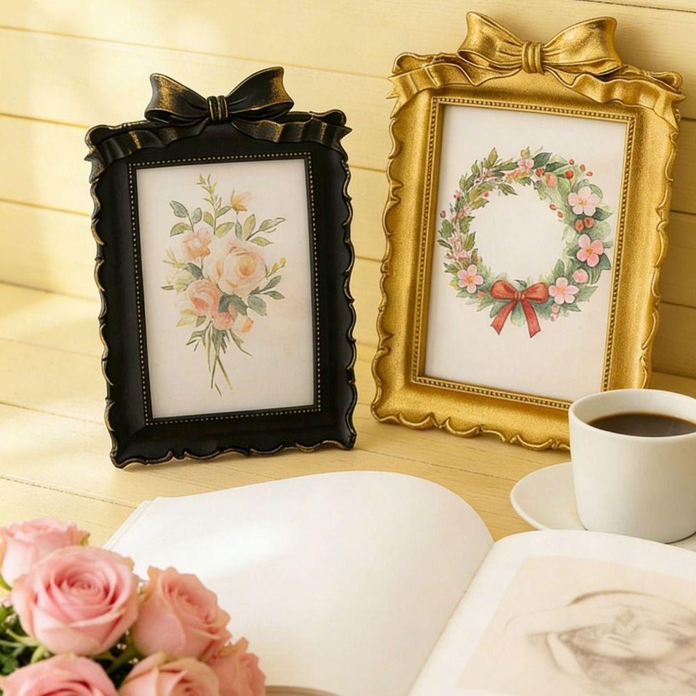 Elegant Vintage Picture Frame Ornate Details Retro Style Gold Antique Frame Resin Exquisite Victorian Photo Frame Wedding
