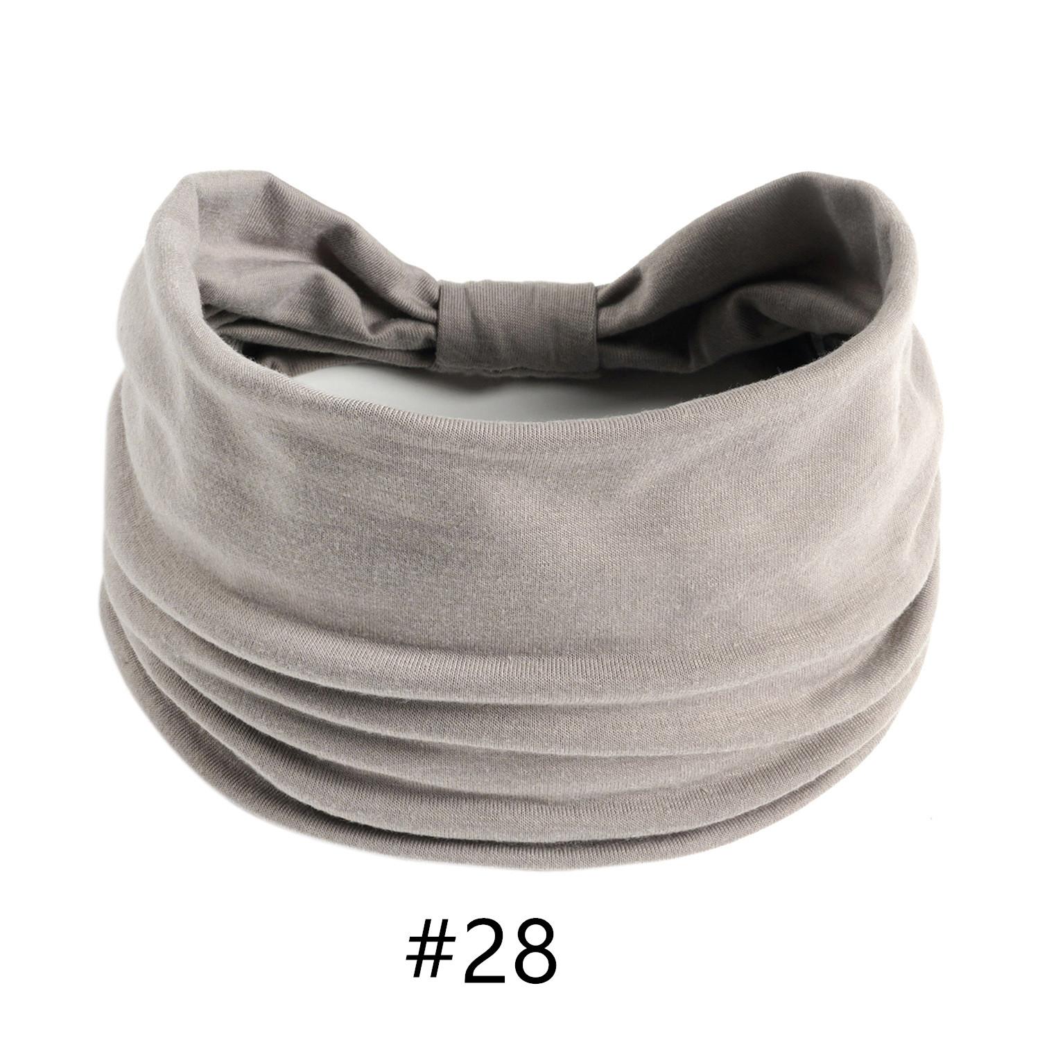 

Тюрбан на голову, сплошной цвет, широкие повязки на голову с узлом для женщин, мягкие хлопковые спортивные эластичные ленты для волос, аксессуары, бандана для йоги, повязка