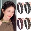 Head Hoop Hand-woven Headband Elegant Fishbone Braids Hair Bands Daily Wear