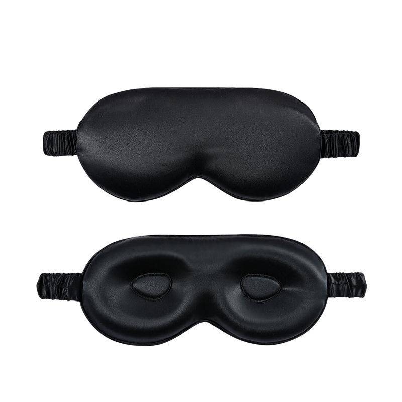 Real Silk 3D Stereoscopic Eye Mask  Mulberry Silk Shading Non Pressure Eye Elastic Band Sleep Travel Eye Mas