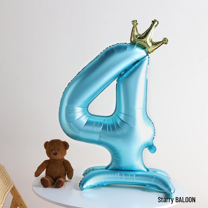 Pink Crown Number Balloon Decorations for Girl's First Birthday