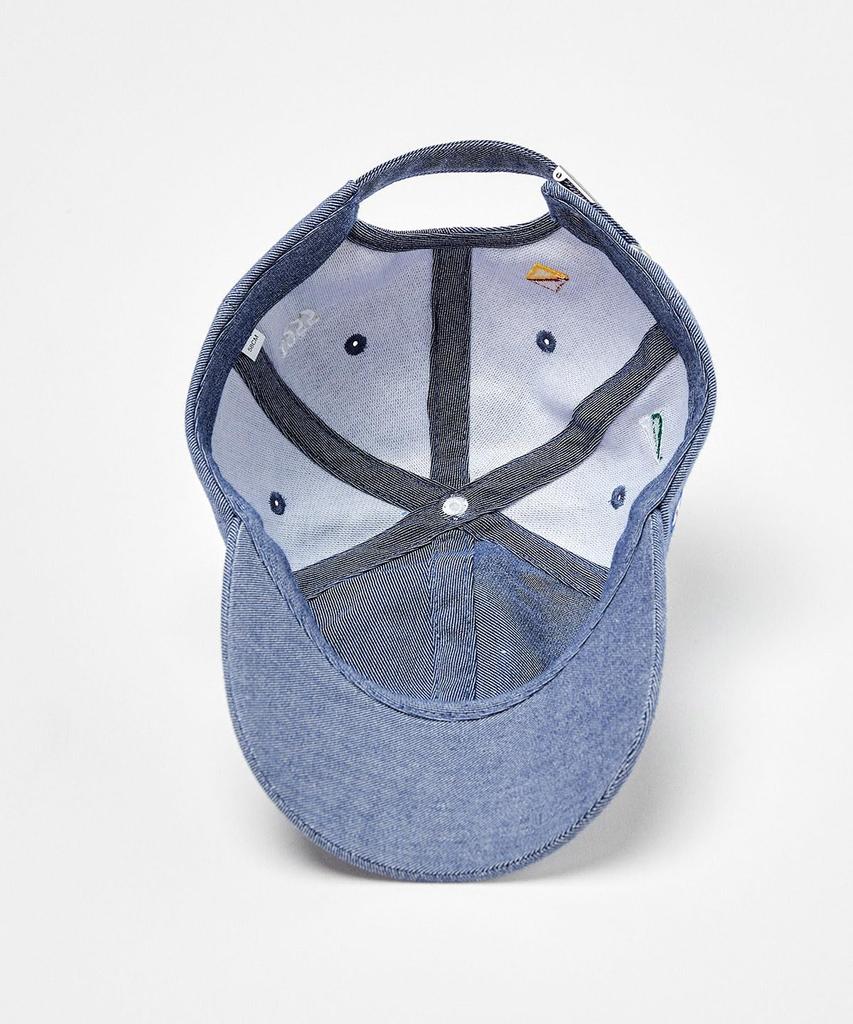 Cap Flying Pattern Dungaree Material Baseball Cap Golf MG5SCP03U NV00 [Munsingwear] (Navy)