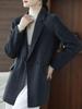 2025 Autumn/Winter Women's Double-Faced Wool Coat - Short, Loose, Petite Slimming Suit
