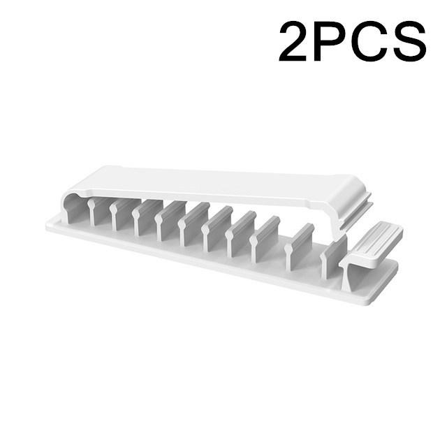 10-Slots Self Adhesive Cable Organizer Clip Holder For PC TV Charging Desk Car Line Wire Winder Management Fixing Manager Clamp